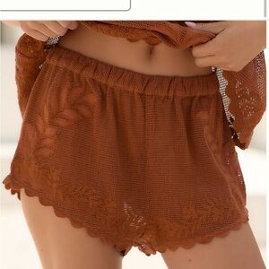 ANTHROPOLOGIE DAINTY MESH LACE SHORTS xs NWT